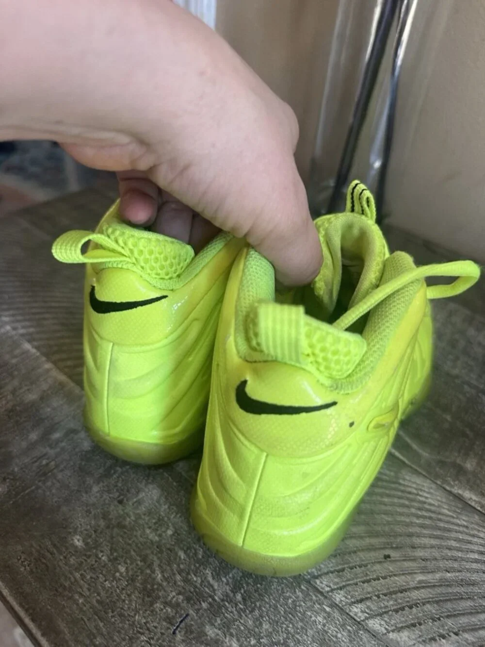 Nike Air Foamposite Little Posite Pro GS Volt CW1593-702 GS Size 2 Youth